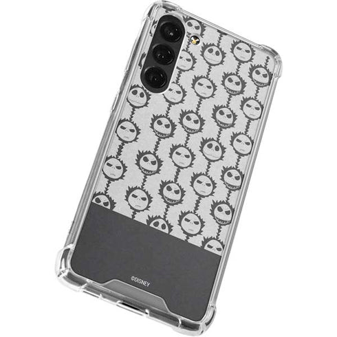 Disney The Nightmare Before Christmas Jack Skellington Face Expressions pattern Galaxy S24 FE Clear Case
